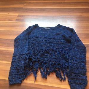 Blue crop sweater